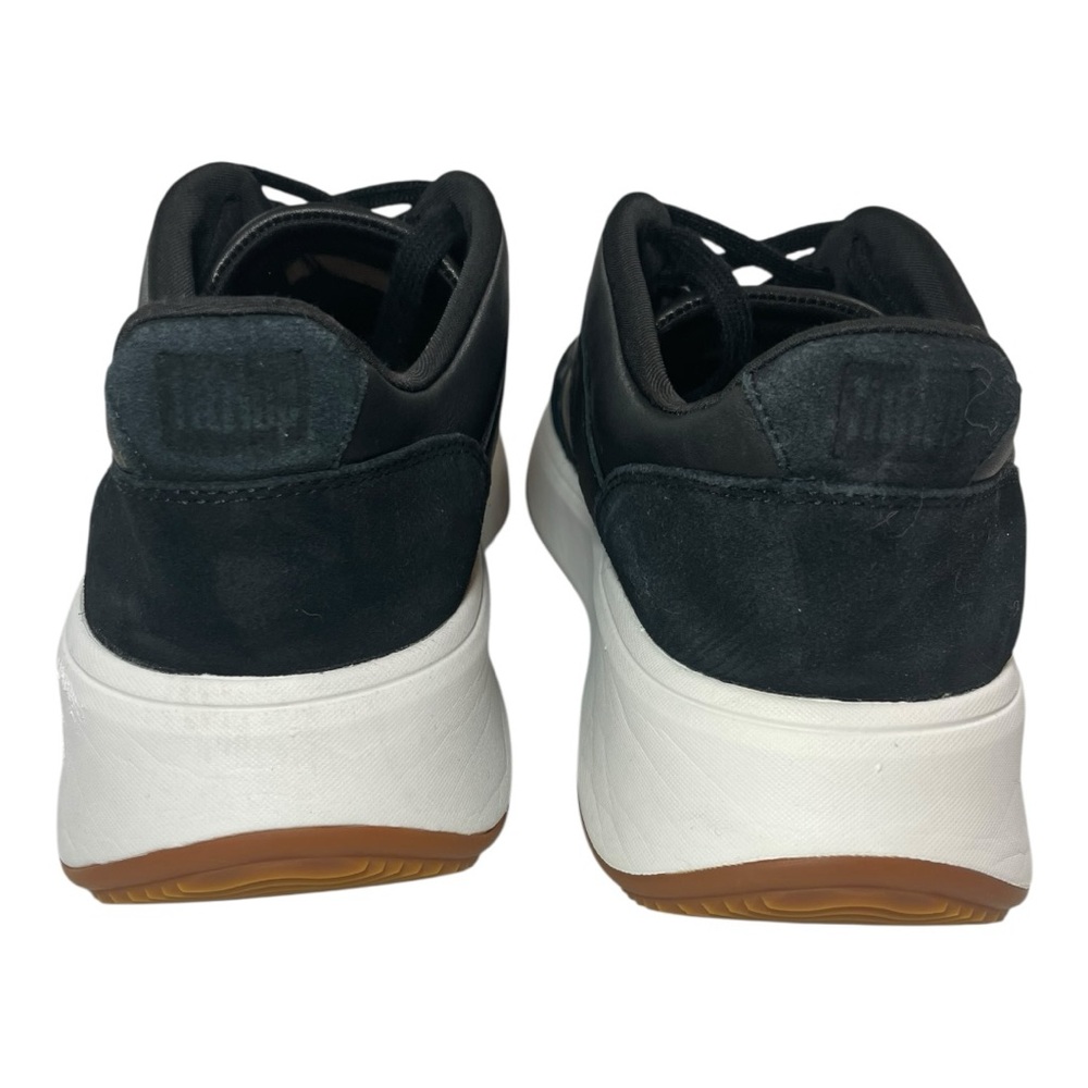Fitflop Women's F-mode Leather Suede Platform Sneakers Black Size 7.5 - Picture 5 of 9